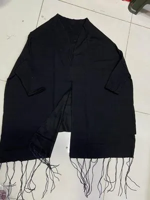 Women's Fleece Plain Cape Shawl thumbnail 2
