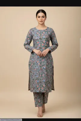 2 Pcs Women's Unstitched 3-D Block Printed Suit thumbnail 1