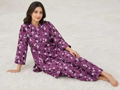 2 Pcs Women's Unstitched 3-D Block Printed Suit