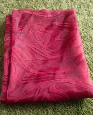 Red Embroidered Gown After Wash Soft Arganza Net thumbnail 2