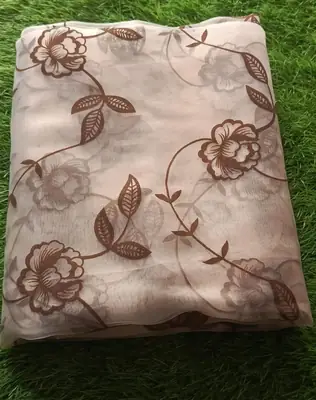 1 Pc Women's Unstitched 3-D Block Printed Shirt thumbnail 2