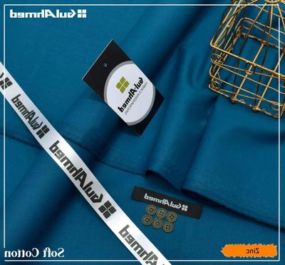Premium Cotton Plain Suit Zinc Blue Summer Office Casual Wear Pakistan thumbnail 2