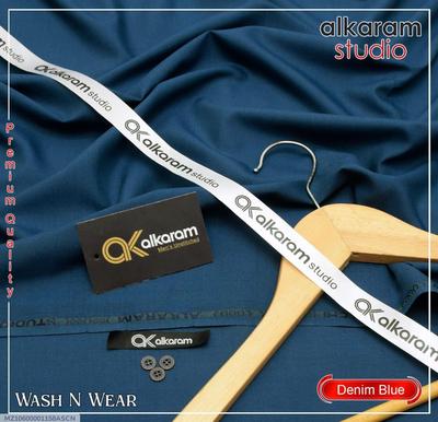 Men's Unstitched Boski Suit Denim Blue Wash n Wear thumbnail 3