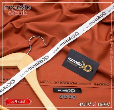 Boski Suit Brick Red Unstitched for Men thumbnail 2