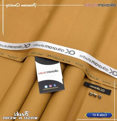 Men's Golden Wash & Wear Plain Suit Summer Casual thumbnail 2