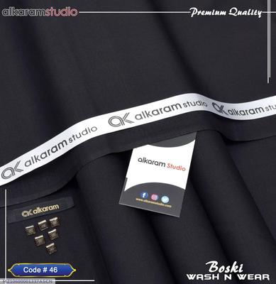 Black Wash & Wear Suit for Men 2M Cut thumbnail 3