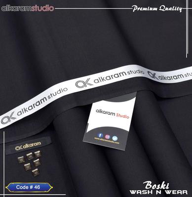 Black Wash & Wear Suit for Men 2M Cut