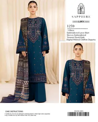 3 Pcs Women's Unstitched Embroidered Suit