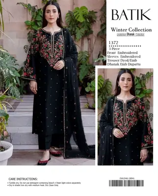 3 Pcs Women's Unstitched Embroidered Suit