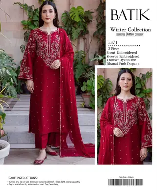 3 Pcs Women's Unstitched Embroidered Suit