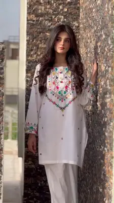 2 Pcs Women's Unstitched Embroidered Suit
