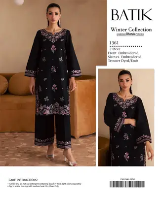 2 Pcs Women's Unstitched Embroidered Suit