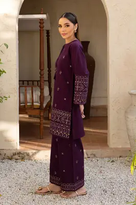 2 Pcs Women's Unstitched Embroidered Suit