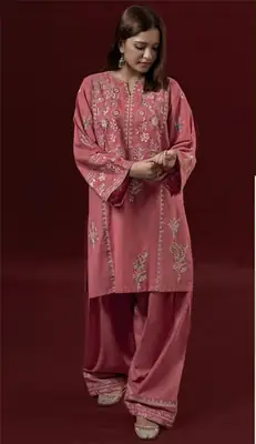 2 Pcs Women's Unstitched Embroidered Suit