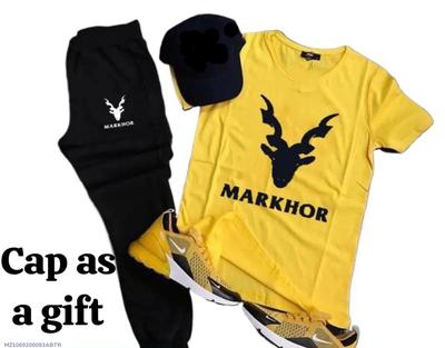Men Dri Fit Track Suit Yellow Black Markhor Logo Cap thumbnail 4