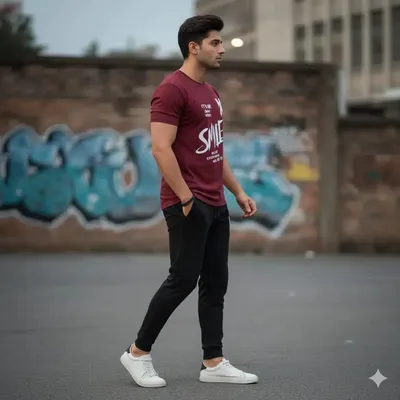 Maroon Printed Track Suit for Men Women Micro Interlock thumbnail 2