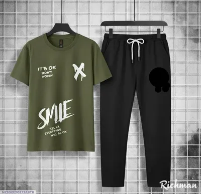 Green Printed Track Suit for Men Women Micro Interlock