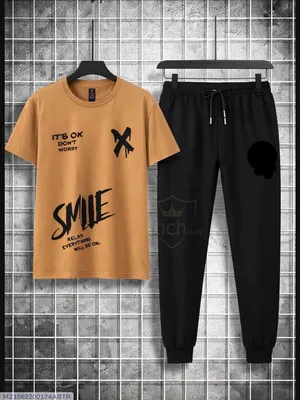 Mustard Printed Track Suit for Men Micro Interlock thumbnail 1