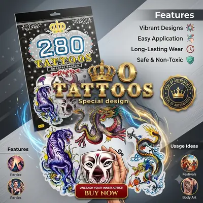 Pack Of 3 Tattoo Book  thumbnail 2
