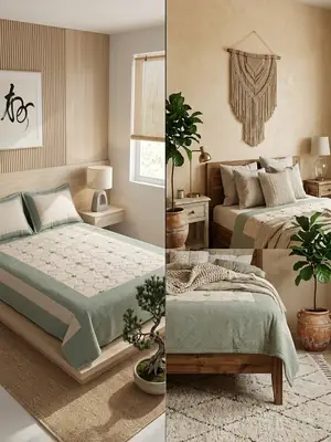 3 Pcs Cotton Embroidered Double Bedsheet thumbnail 2