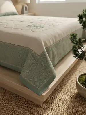 3 Pcs Cotton Embroidered Double Bedsheet thumbnail 3