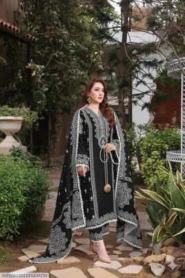 Black Embroidered 3Pcs Women Suit Set with Dupatta