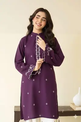 2 Pcs Women's Unstitched Embroidered Suit thumbnail 3