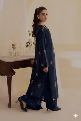 2 Pcs Women's Unstitched Embroidered Suit thumbnail 3