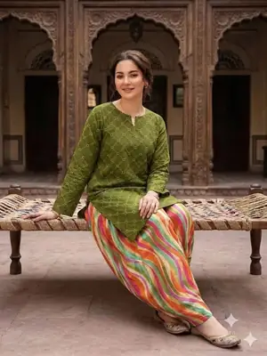 2 Pcs Women's Unstitched Chikankari Embroidered Suit