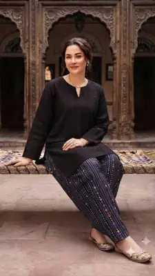 2 Pcs Women's Unstitched Chikankari Embroidered Suit