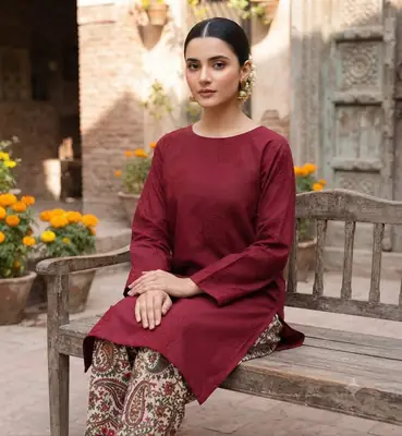 2 Pcs Women's Unstitched Chikankari Embroidered Suit