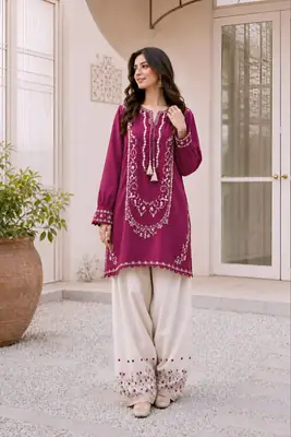 2 Pcs Women's Unstitched Embroidered Suit