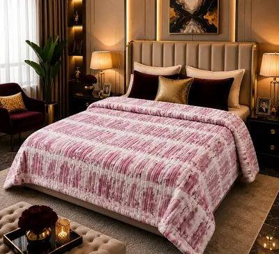 Plush Printed Double Bed Blanket