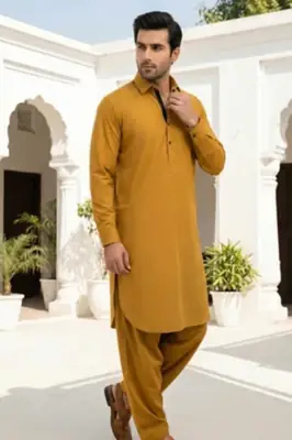 Men’s Unstitched Wash And Wear Plain Suit