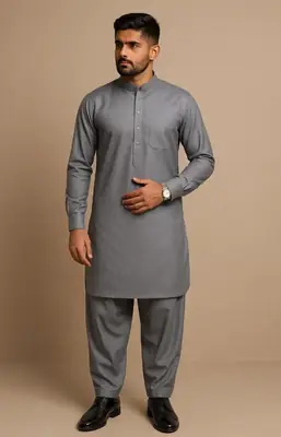 Men’s Unstitched Wash And Wear Plain Suit