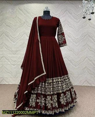 3 Pcs Women's Stitched Shamoz Silk Embroidered Suit thumbnail 3