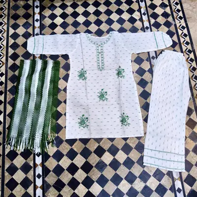 14 August 3 Pcs Women's Stitched Fancy Embroidered Suit thumbnail 3