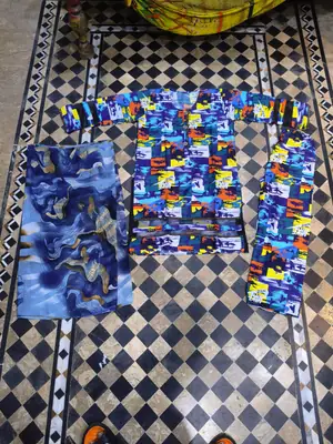 3 Pcs Women's Stitched Fancy Tissue Work Printed Suit thumbnail 3