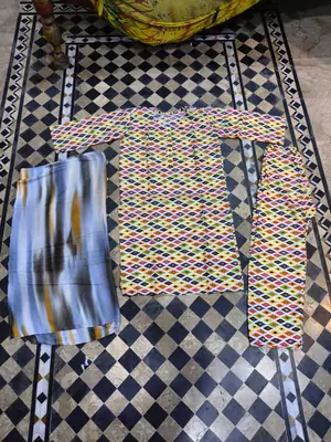 3 Pcs Women's Stitched Printed Suit thumbnail 3