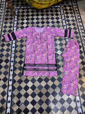 2 Pcs Women's Stitche Tissue Patch Work Shirt And Trouser thumbnail 3