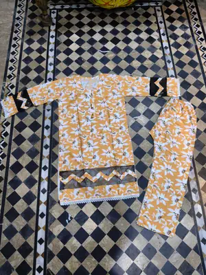 2 Pcs Women's Stitche Tissue Patch Work Shirt And Trouser thumbnail 3