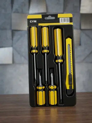 6 Pcs Metal Tool Kit Set Easy To Use  thumbnail 3