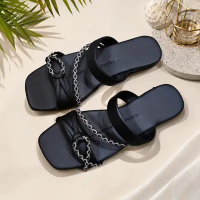 Stylish New Fancy Women's Slippers High Quality  thumbnail 2