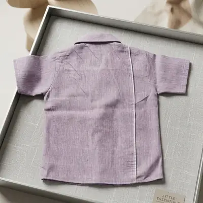 2 Pcs Boy's Cotton Lawn Printed Shirt And Shorts Set thumbnail 5