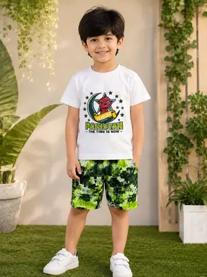 14 August Boy's Printed Shirt And Shorts Set thumbnail 2
