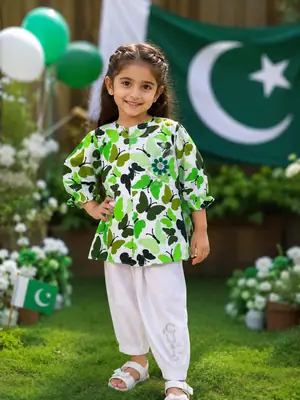 14 August 2 Pcs Girl's Shirt And Trouser Suit thumbnail 2