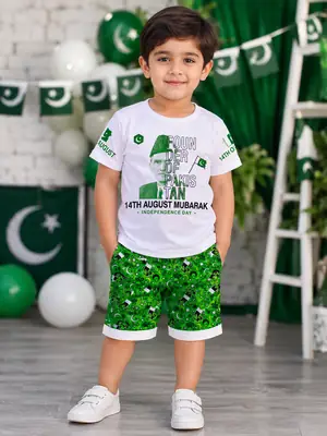 14 August 2 Pcs Boy's Shirt And Shorts Set