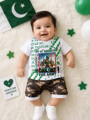 14 August 2 Pcs Boy's Lighting Shirt And Shorts Set thumbnail 2