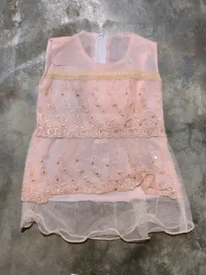 2 Pcs Girl's Fancy Frock And Trouser Set thumbnail 3
