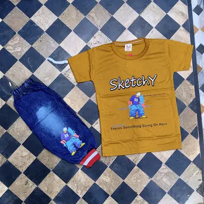 2 Pcs Boy's Printed Shirt & Pants Set  thumbnail 6